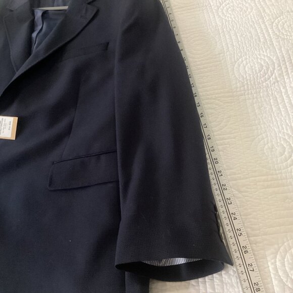 NWT Charles Tyrwhitt Navy Proper Blazer Classic Fit Jacket 48R 100% Wool - Picture 12 of 16